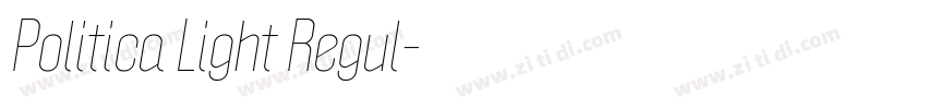 Politica Light Regul字体转换
